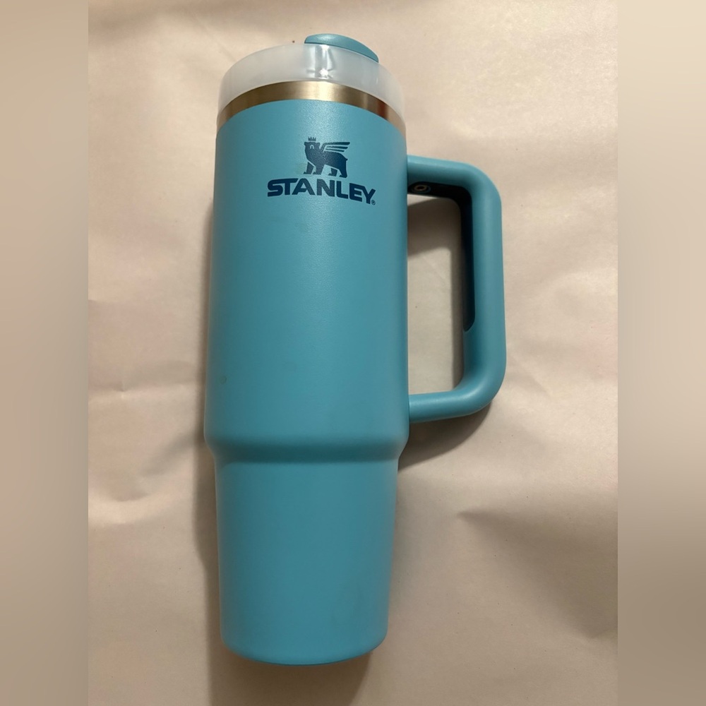 Stanley 30 Oz. Aqua Insulated Travel Mug with Handle